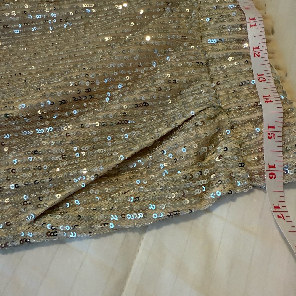 LOFT Gold Sequin Track Pants - Picture 4 of 6
